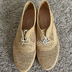 Robert Clergerie Women's Lisa Woven Wedge Platform Oxfords Size 10